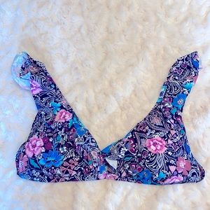 NWT Floral Shade & Shore Bikini Top, Medium